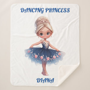 COBERTOR SHERPA "PRINCESA DE DANÇAS" PERSONALIZADA