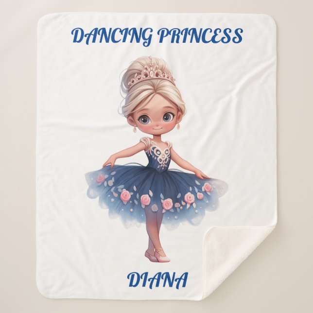 COBERTOR SHERPA "PRINCESA DE DANÇAS" PERSONALIZADA (Frente)