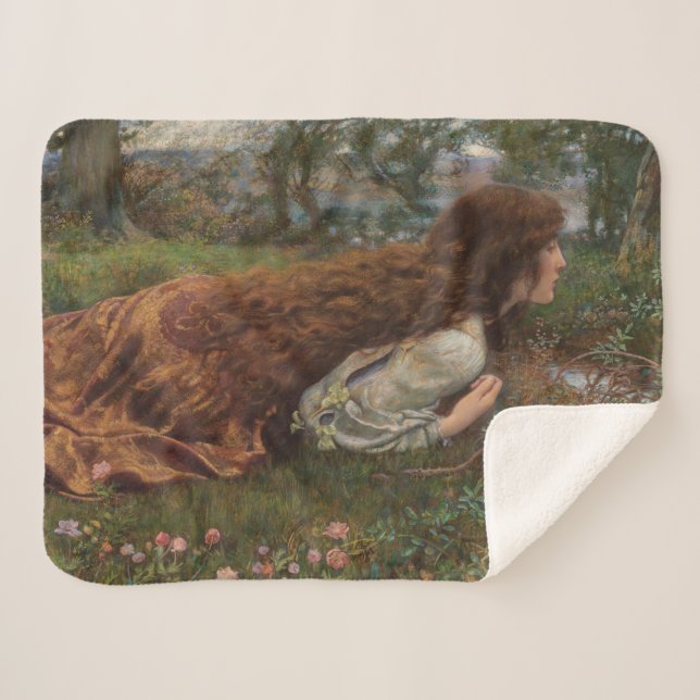 Cobertor Sherpa Princesa fora da escola (por E.R. Hughes) (Frente (Horizontal))