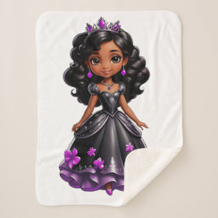 Cobertor Sherpa Princesa Negra