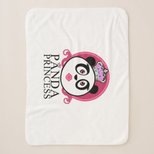 Cobertor Sherpa Princesa Panda Panda Rainha Coroa Fofa