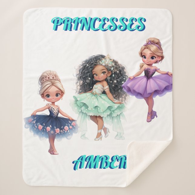 COBERTOR SHERPA "PRINCESS" PERSONALIZADO (Frente)