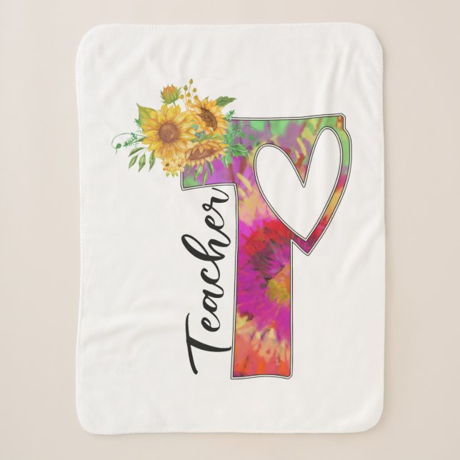 Cobertor Sherpa Professora de Flores de Arte (Frente)