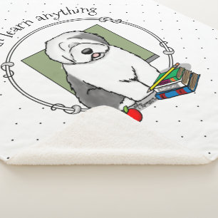 Cobertor Sherpa Professora do Colégio Velha Cão Inglês (Cinza 1)