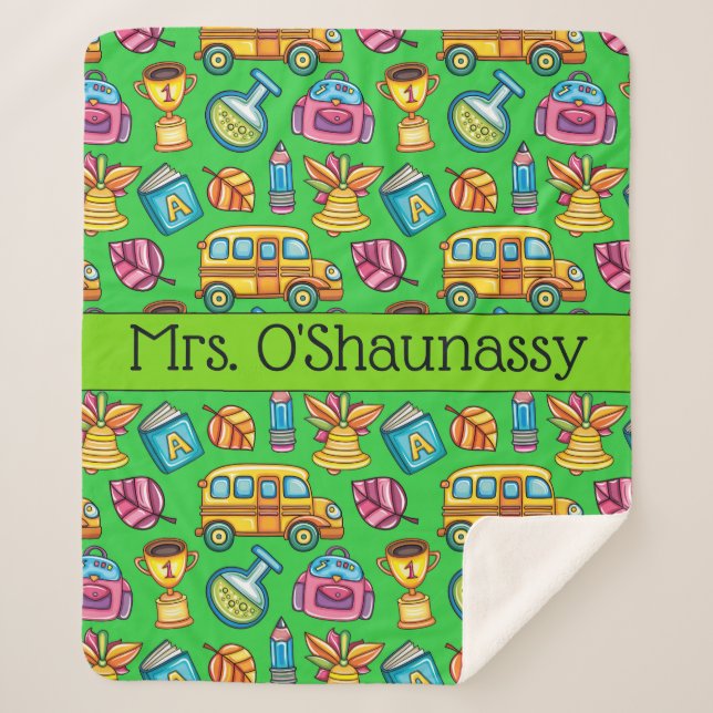 Cobertor Sherpa Professora Med Envolvida no Amor Sherpa Blanket (Frente)