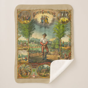 Cobertor Sherpa Promocional Para Membros Do Grange