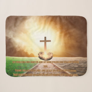 Cobertor Sherpa Provérbios 4:25-27 Verso da Bíblia Cozy