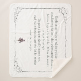 Cobertor Sherpa Psalm 1-1-3, Do Not Walk in Step with Sinners,