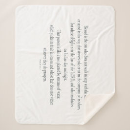 Cobertor Sherpa Psalm 1, does not walk in step with the wicked