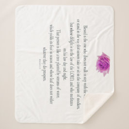 Cobertor Sherpa Psalm 1, Flower,