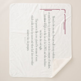 Cobertor Sherpa PSALM 1, não caminha em pé com o