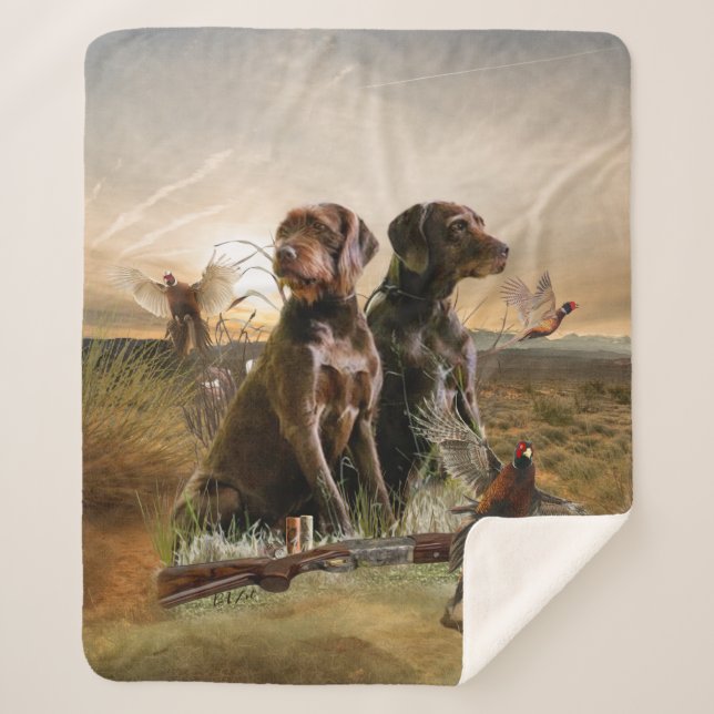 Cobertor Sherpa Pudelpointers, faisão (Frente)