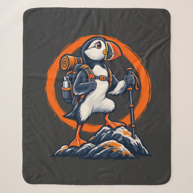 Cobertor Sherpa Puffin Hiker – Trilhas Selvagens (Frente)