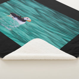 Cobertor Sherpa Puffin In Resurrection Bay, Alaska