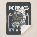 Cobertor Sherpa PUG King of the street Blanket<br><div class="desc">Wall Art Decor: Good idea for home interior walls decor such as living room,  bedroom,  kitchen,  bathroom,  guest room,  office and others,  also be good gift ideas for your friends. Wall art paintings use high quality waterproof sunfast Blanket material</div>