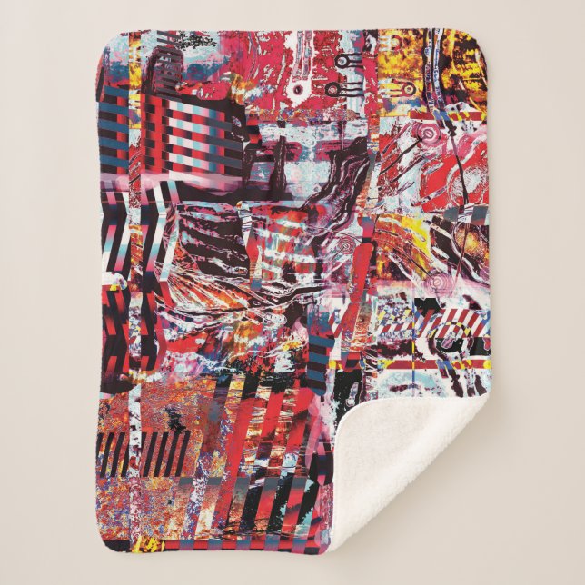 Cobertor Sherpa – Pulso Fragmentado (Frente)
