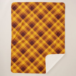 Cobertor Sherpa Pumpkin Laranja Xadrez Grande Sherpa Blanket