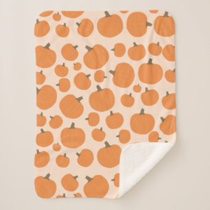 Cobertor Sherpa Pumpkin Pattern