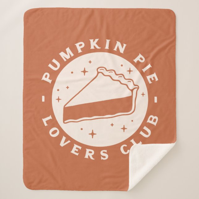 Cobertor Sherpa Pumpkin Pie Lovers Club (Frente)