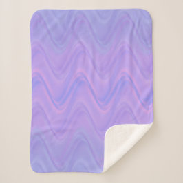 Cobertor Sherpa Purple Pink Wavy Lines Pattern
