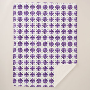 Cobertor Sherpa Púrpura Clover