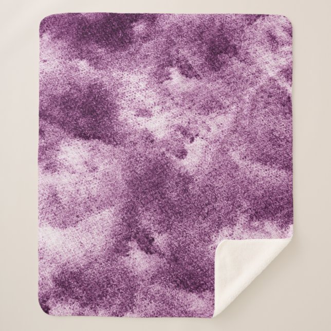 Cobertor Sherpa Púrpura vestida, abstrato, adorada, antiga, (Frente)