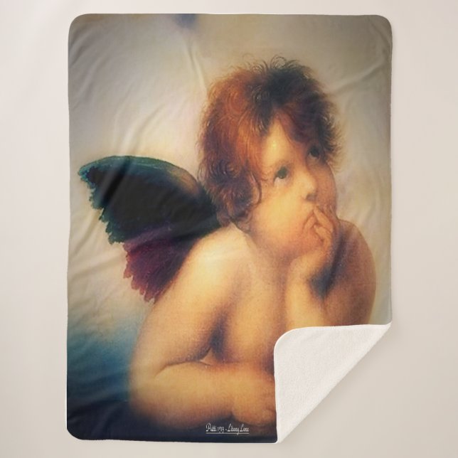 Cobertor Sherpa Putti Angel (Frente)