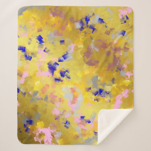 Cobertor Sherpa quadrado, geométrico, textura, xadrez, verificação