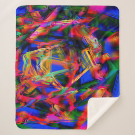 Cobertor Sherpa Quadrados coloridos com pinceladas erradas