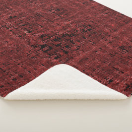 Cobertor Sherpa Quadrados pequenos vermelhos sobrepostos empapados