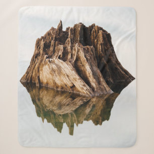 COBERTOR SHERPA QUADRO DE MADEIRA MARCADA