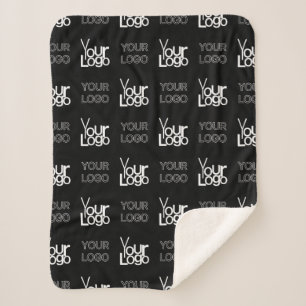 Cobertor Sherpa Qualquer dois logotipos ou imagens reproduzindo pa