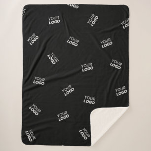 Cobertor Sherpa Qualquer logotipo ou imagem carregada   Padrão dis