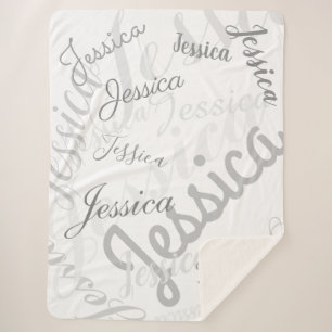 Cobertor Sherpa Qualquer nome, Cinzas criativas personalizáveis e