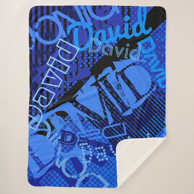 Cobertor Sherpa Qualquer Nome Personalizável Criativo (Frente)