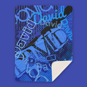 Cobertor Sherpa Qualquer Nome Personalizável Criativo