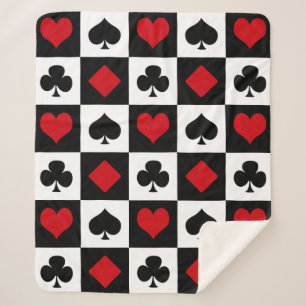 Cobertor Sherpa Quatro naipes de cartão