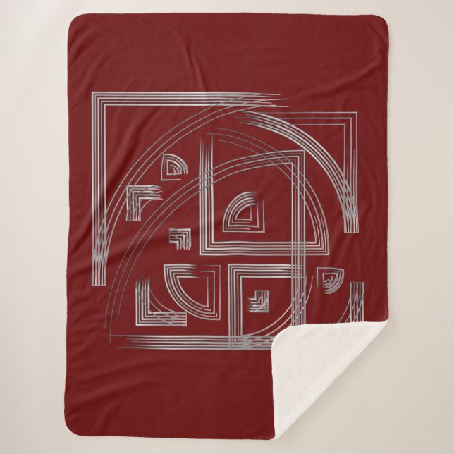 Cobertor Sherpa Quebra-cabeça Fibonacci (Frente)