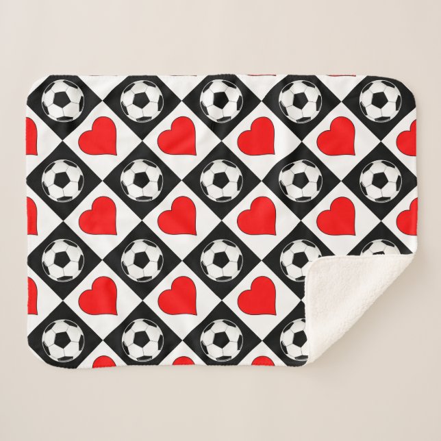 Cobertor Sherpa Queda do futebol Fall Season Cute Warm Soccer Ball (Frente (Horizontal))