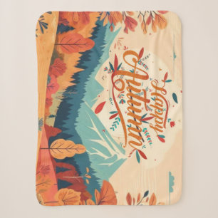 Cobertor Sherpa Queda/outono/folhas/cor