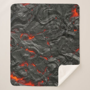 Cobertor Sherpa Queimaduras de lava quente vulcânicas