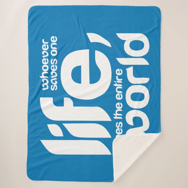 Cobertor Sherpa Quem salva uma vida (Frente)