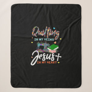 Cobertor Sherpa Quilar Nas Minhas Veias Jesus Em Meus Presentes Ca