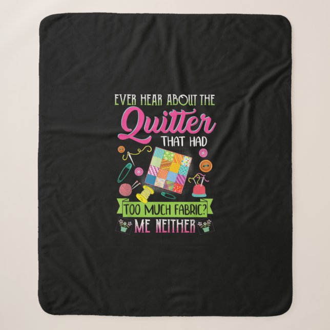 Cobertor Sherpa Quiling Womens Cita Sobre Quilter (Frente)