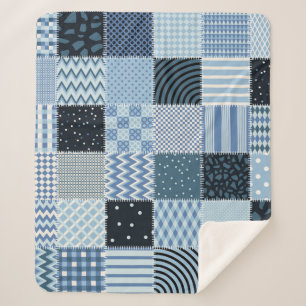 Cobertor Sherpa Quilt design. Padrão de retalhamento sem costura
