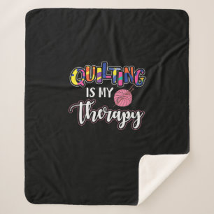 Cobertor Sherpa Quilting É Minha Terapêutica Presente De Sobrec