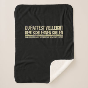 Cobertor Sherpa Quote-Funny German Speaker Deutschland Quote
