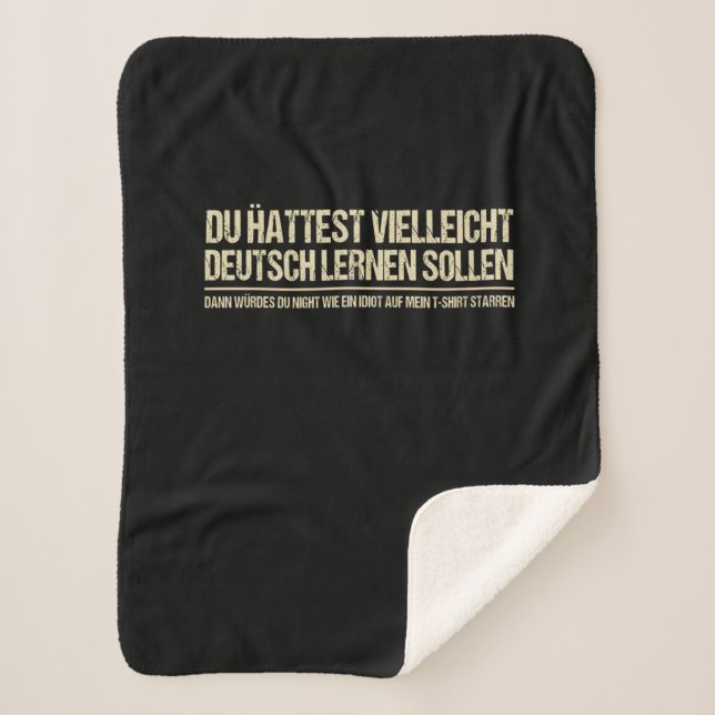 Cobertor Sherpa Quote-Funny German Speaker Deutschland Quote (Frente)