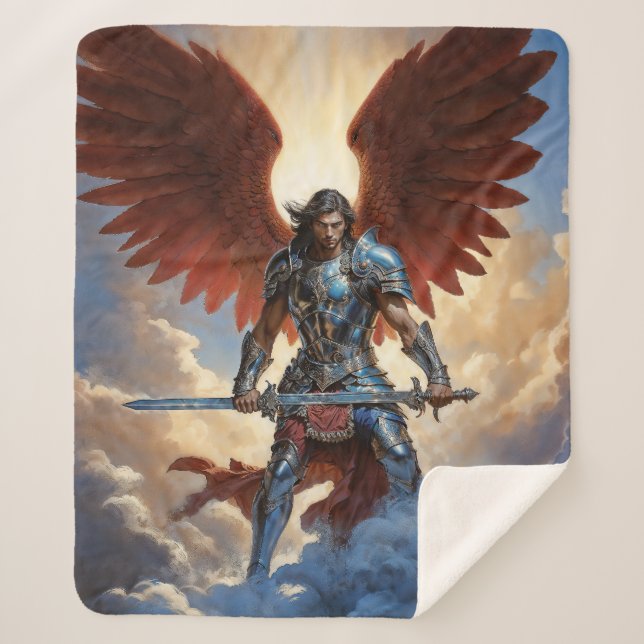 Cobertor Sherpa Radiant Guard Archangel Michael (Frente)