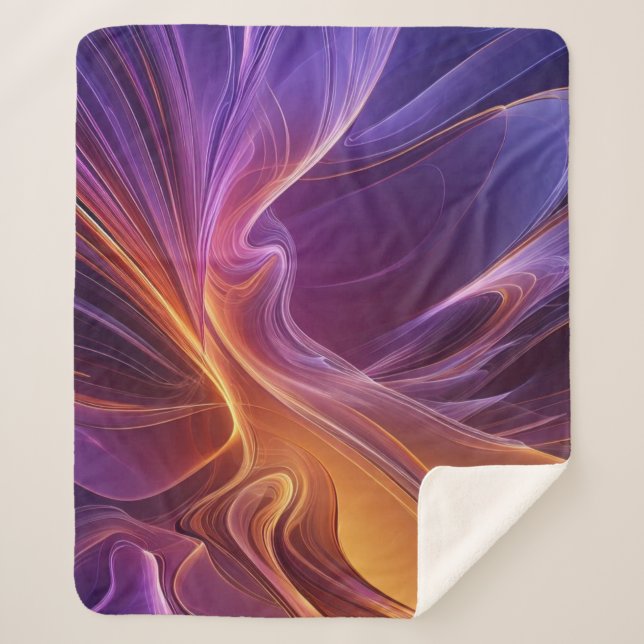 Cobertor Sherpa Radiant orange purple (Frente)